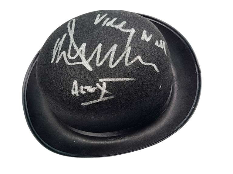 Malcolm McDowell Viddy Well Autographed A Clockwork Orange Alex Droog Hat ACOA