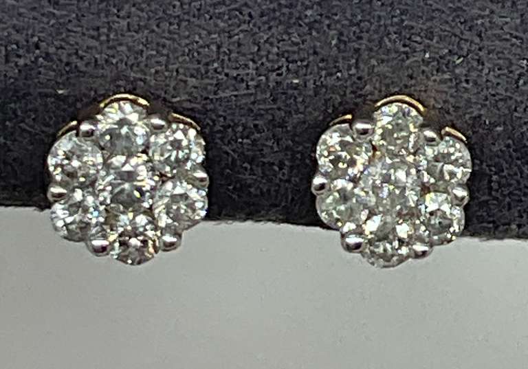 14K YELLOW GOLD DIAMOND STUDS