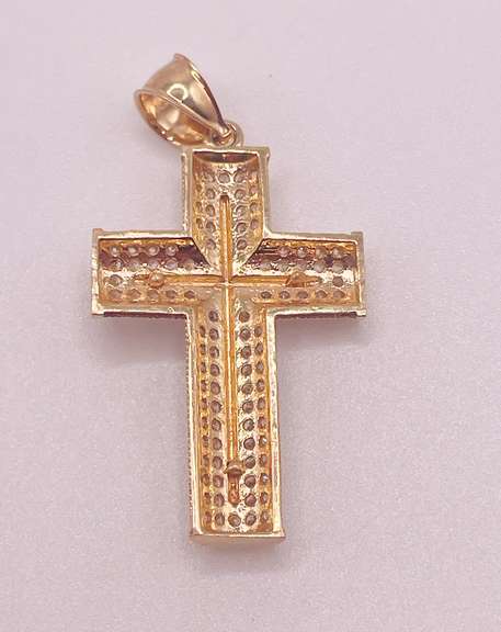14kt Solid Yellow Gold Cross Pendant