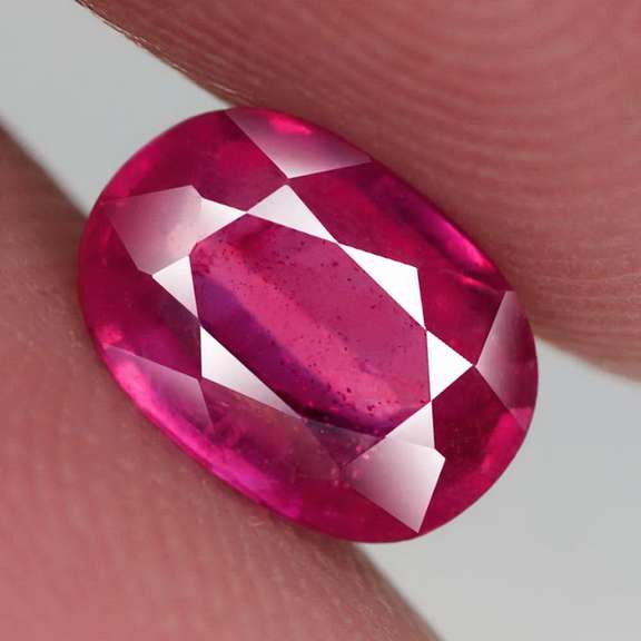 Vivid imperial red 2.16ct oval cut Ruby
