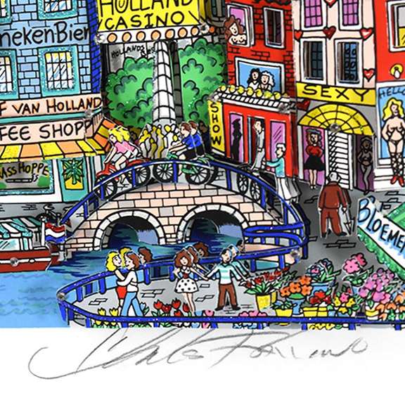 Alluringly Amsterdam (Red) by Fazzino, Charles