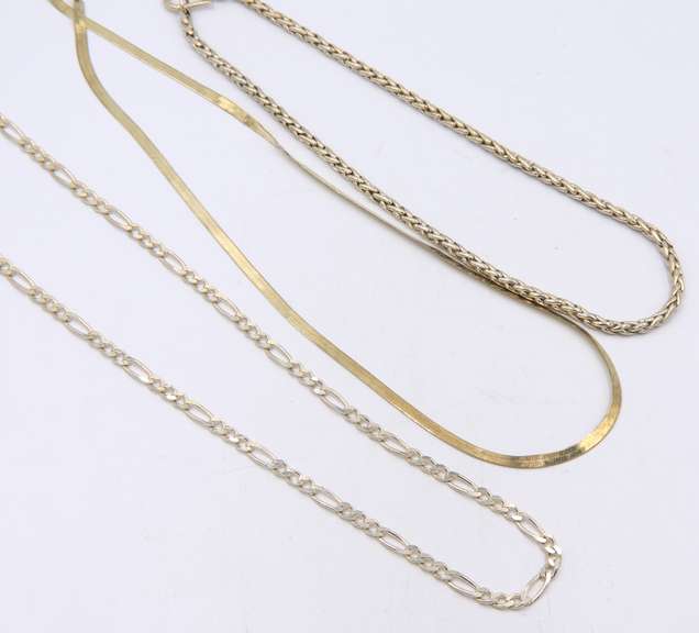 Group Lot of 3 Vintage 925 Sterling Silver Necklaces