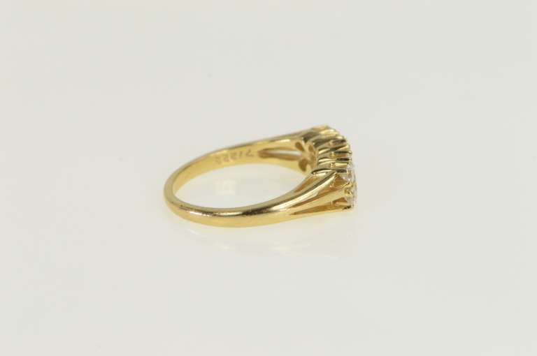 14K Yellow Gold 0.50 Ctw Tiered Diamond Row Wedding Band Ring