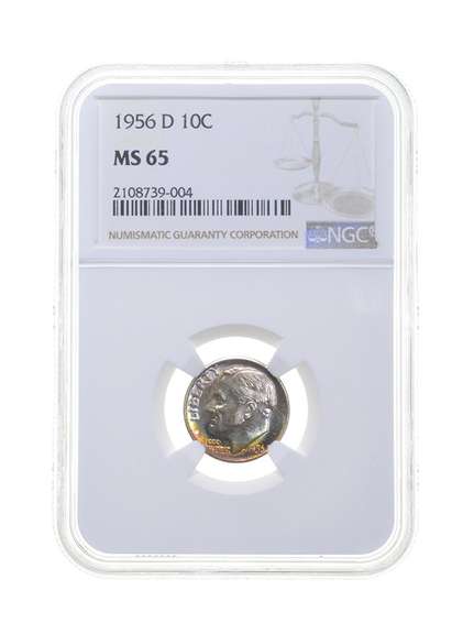 MS65 1956-D Roosevelt Dime - Graded NGC