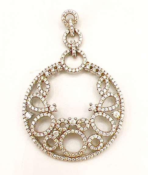 Gorgeous Sterling Silver Pendant with CZ Accents!