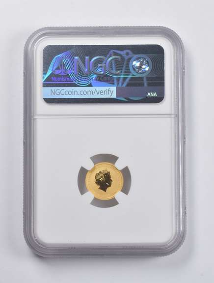 MS70 2017-P Australia $5 Year Of The Rooster 1/20 Oz. Fine Gold NGC