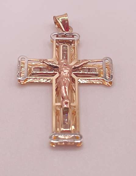 14kt Solid Yellow Gold Cross Pendant