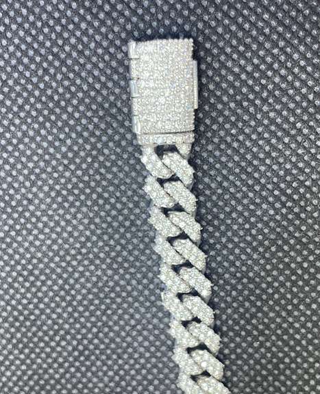6.05 CARATS T.W. MENS DIAMOND MIAMI CUBAN BRACELET IN 14K WHITE GOLD