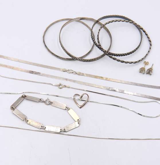 Group Lot of Vintage 925 Sterling Silver Jewelry