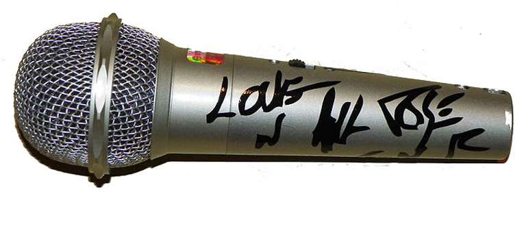 Guns N Roses Autographed Facsimile Signed Microphone