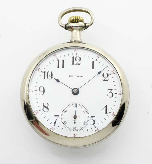 Superb 1903 Waltham Pocket Watch in Nickel