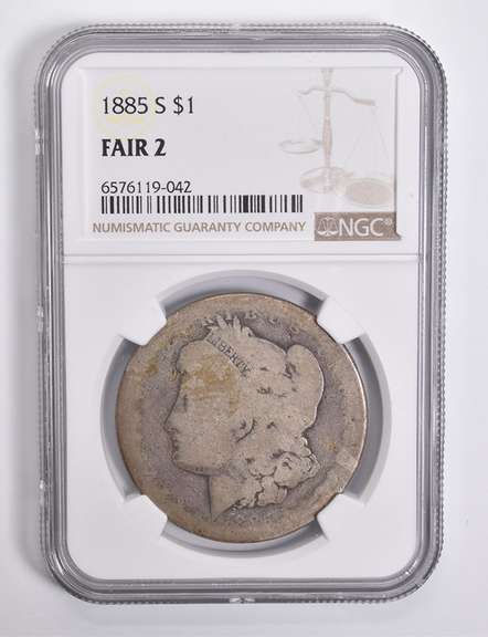 FAIR 2 1885-S Morgan Silver Dollar NGC Lowball Low Ball