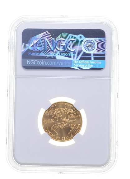 MS69 Error 1998 $10 American Gold Eagle OBV Struck Thru Graded NGC