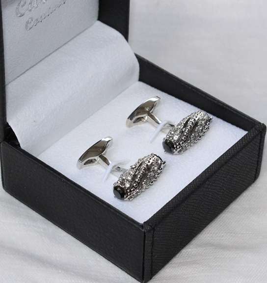 Handsome Pair Jeweled Style Cufflinks By Carelli