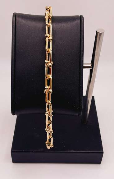 14kt Solid Yellow Gold Link Bracelet