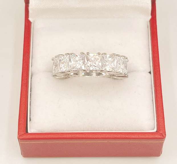 Stunning White Sapphire Eternity Band Ring