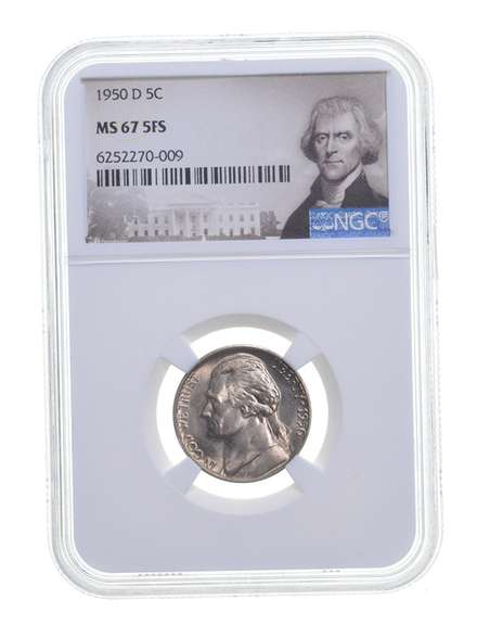 MS67 5FS 1950-D Jefferson Nickel - Graded NGC