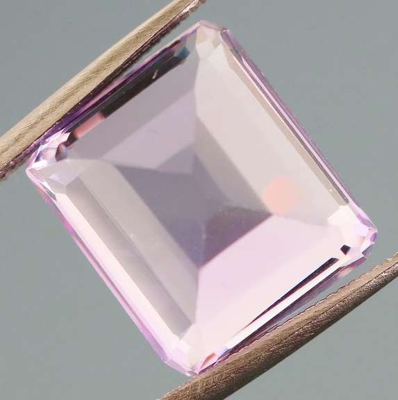 Bright violet 5.59ct emerald cut Amethyst