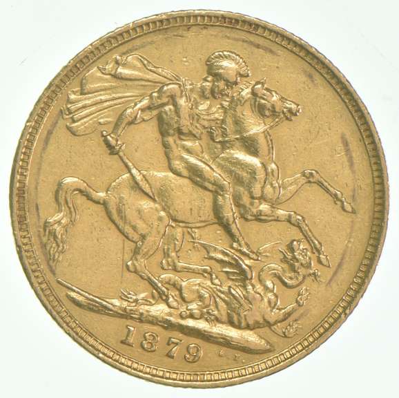 1879 Great Britain 1 Gold Sovereign Better Date