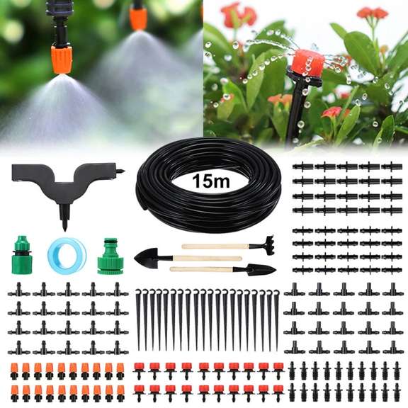 15M Micro Drip Irrigation Kit UV-resistant Automatic