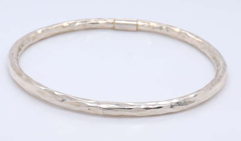 Ippolita Classic Hammered Bangle in Sterling Silver
