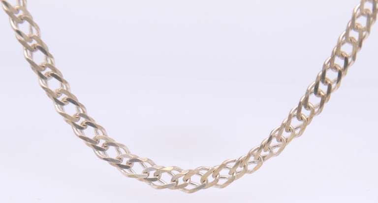 Vintage Italian 925 Sterling Silver Curb Link Chain Necklace