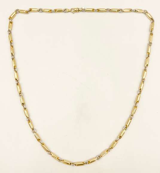 14kt Solid Gold Fancy Link Chain Necklace