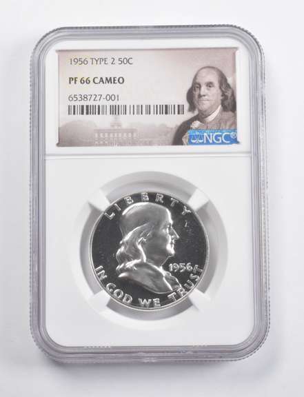 PF66 CAM 1956 Franklin Half Dollar Type 2 NGC