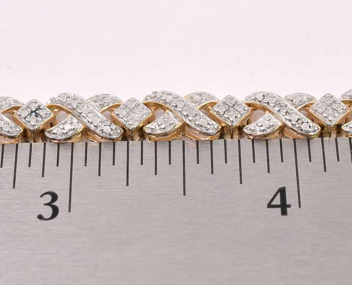 Vermeil X's And O's Bracelet In Sterling Silver