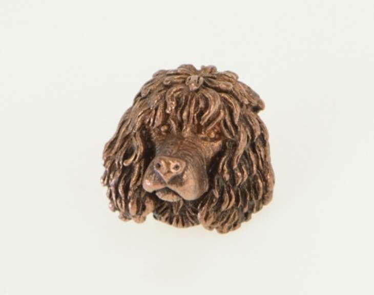 Copper 3D Poodle Fluffy Dog Breed Slide Bead Charm/Pendant