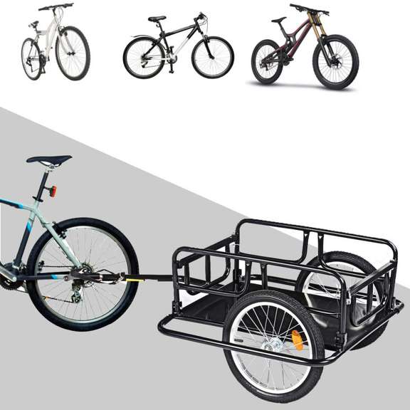 Folding Bicycle Trailer 2-Wheel Carrier Transport