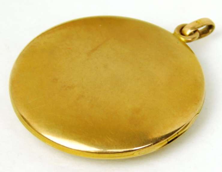 Antique Large Gold Filled Locket with Photo