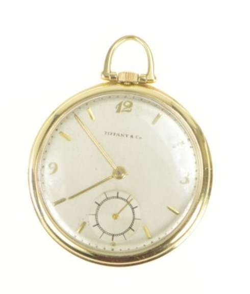 14K Tiffany & Co. 33.0mm Movado Mvmt. J E C Monogram Pocket Watch