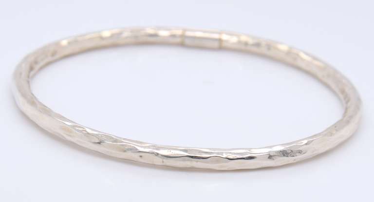 Ippolita Classic Hammered Bangle in Sterling Silver