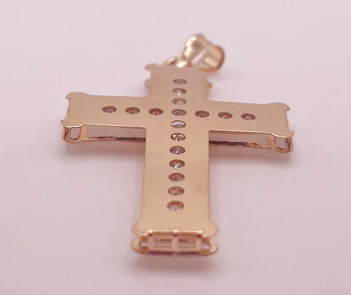 14kt Solid Yellow Gold Cross Pendant
