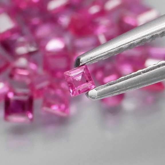 Premium 3.29ct 42 piece princess cut Ruby set