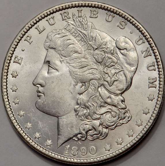 1890 Morgan Silver Dollar BU