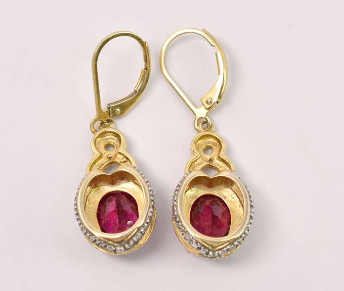 Lovely Ruby Earrings In Sterling Silver