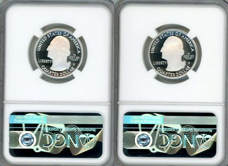2 Different 2019 America the Beautiful Proof Quarters in NGC PF70 Ultra Cameo