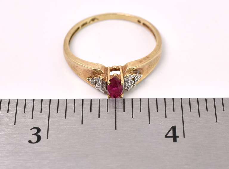Precious Ruby Ring In Yellow Gold