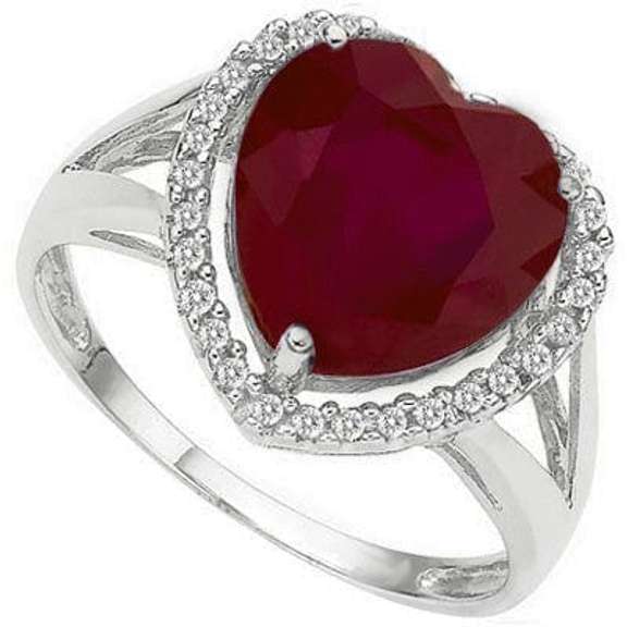 3.58 CT GENUINE RUBY SILVER RING