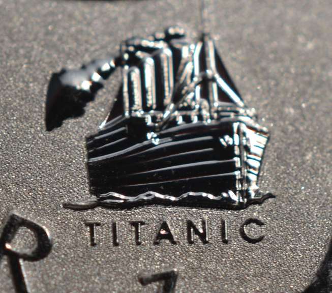 2012 Canadian Maple Leaf Reverse Proof Titanic Privy Mark BU 1 Ounce Silver