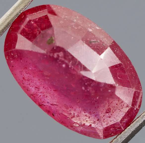 Bright 6.89ct oval cut rich blood red Ruby