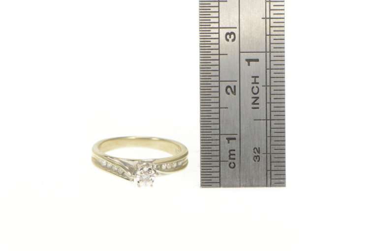 10K White Gold Diamond Classic Vintage Promise Engagement Ring