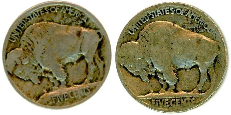 1913 Type One & 1917-S Buffalo Nickels