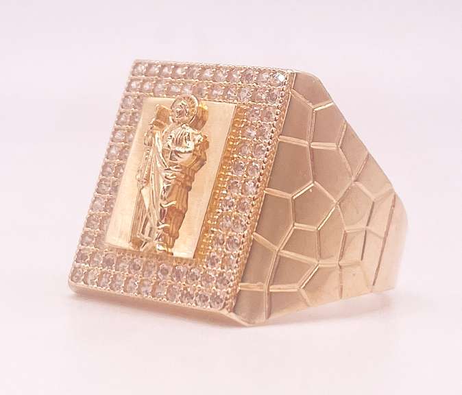 14kt Solid Yellow Gold Men's Ring