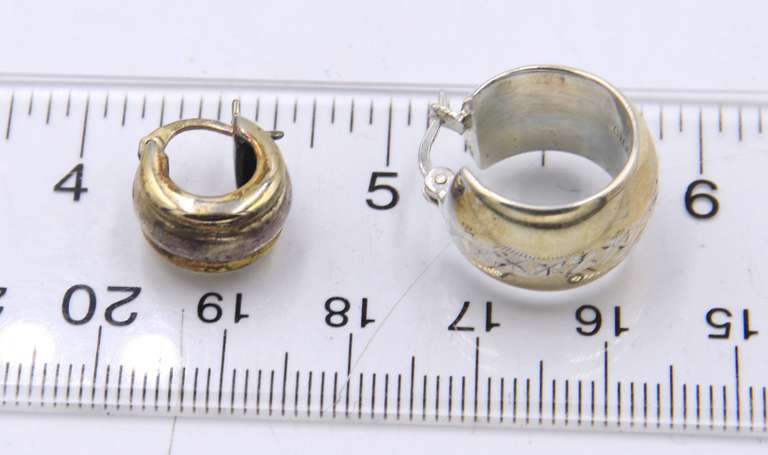 Group Lot of Vintage 925 Sterling Silver Earrings and Brooch