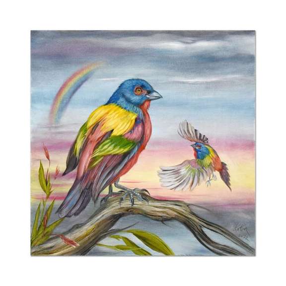 Rainbow Buntings by Katon Original