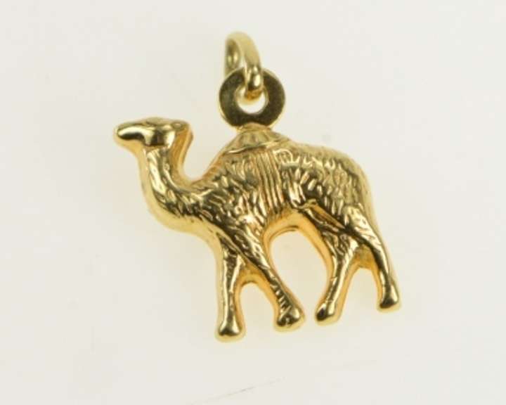 14K Yellow Gold 3D Camel Desert Animal Endurance Symbol Charm/Pendant