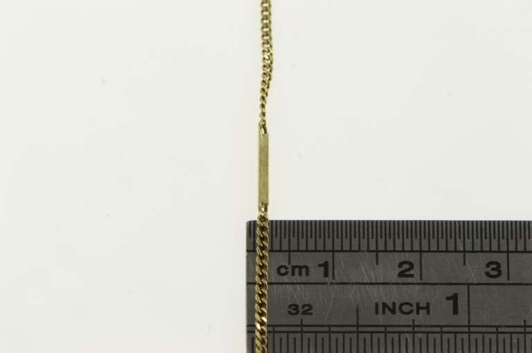 14K Yellow Gold 1.3mm Squared Cable Link Retro Chain Necklace
